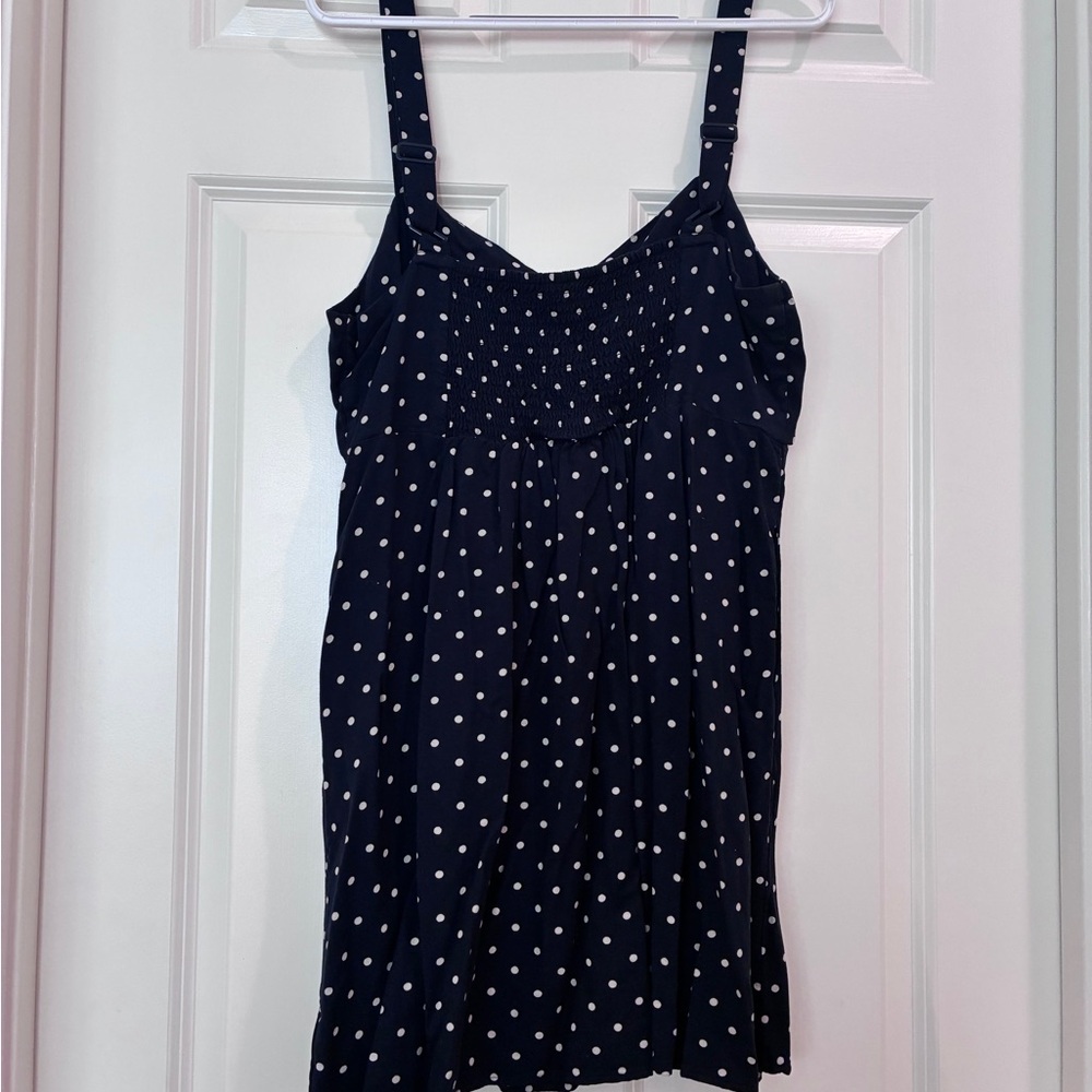 Old Navy Blue (Navy) Polka Dot Sweetheart Dress - Picture 5 of 6